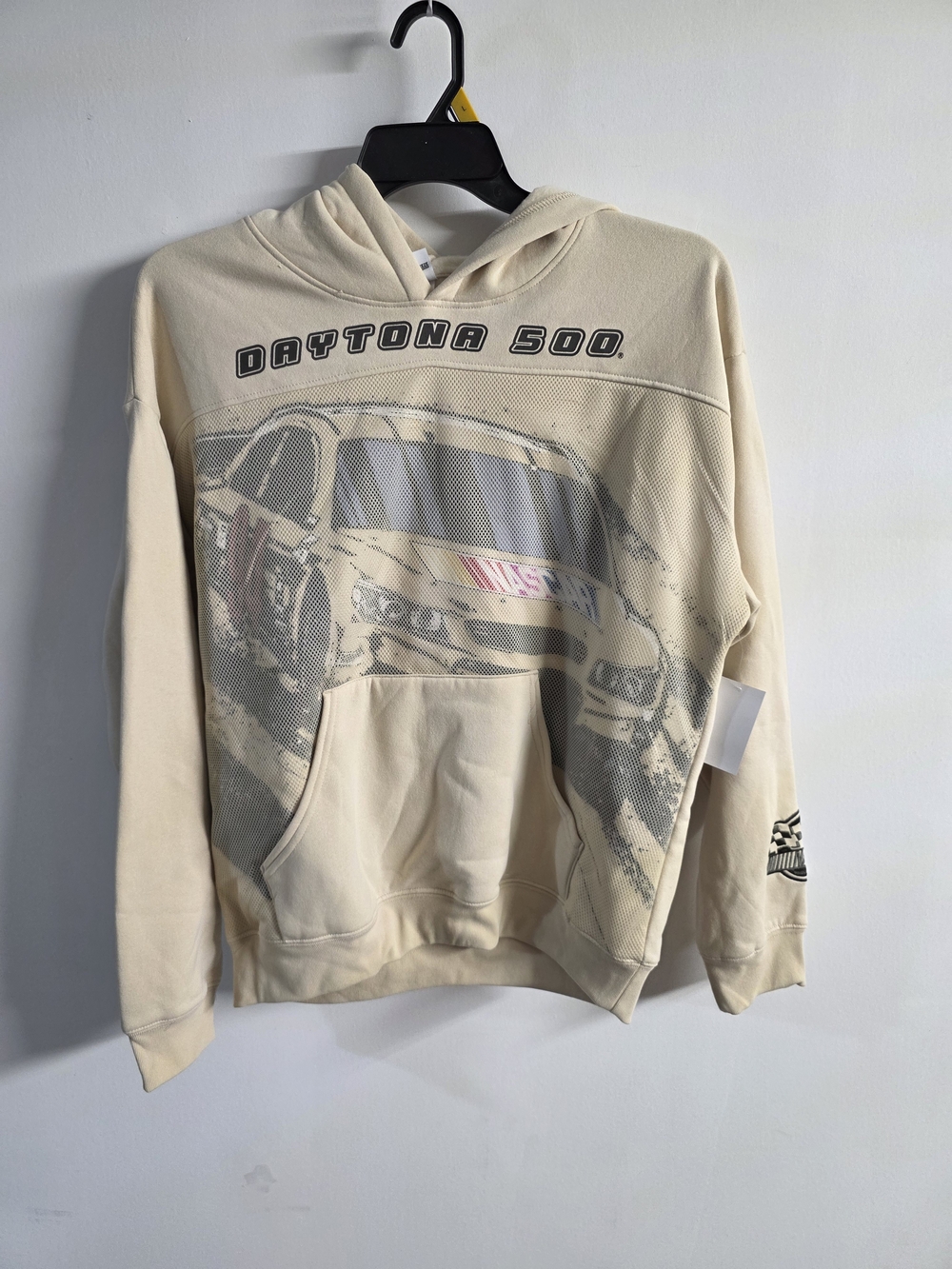 Nascar Cream Daytona 500 Graphic Hoodie - Men's Pullover